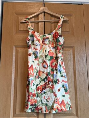 Abercrombie & Fitch colorful floral slip mini dress XS